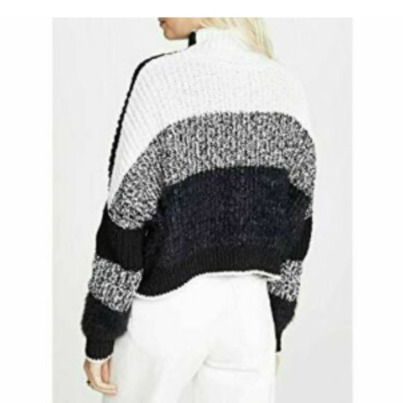 COPY - FREE PEOPLE Women's Sunbrite Mock Neck Crop Sweater sz.XL - Picture 2 of 5